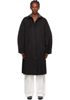 Cordera Black Relaxed Trench Coat