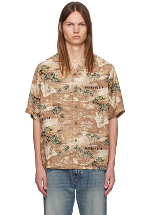 WACKO MARIA Brown Hawaiian Shirt