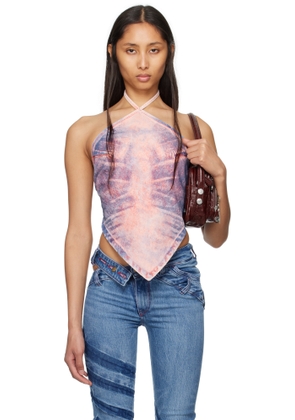 Masha Popova Pink & Blue Whisker Bandana Tank Top