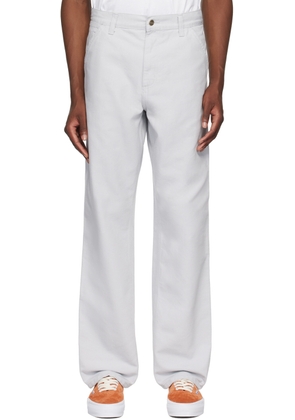 Carhartt Work In Progress Gray Single Knee Trousers