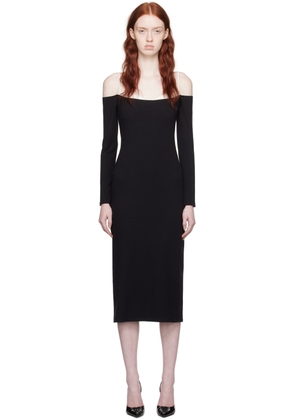 Reformation Black Graysen Midi Dress