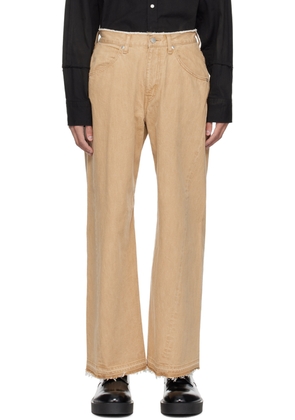 JieDa Beige 3D Jeans