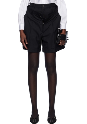 Noir Kei Ninomiya Black Wool Tropical Shorts