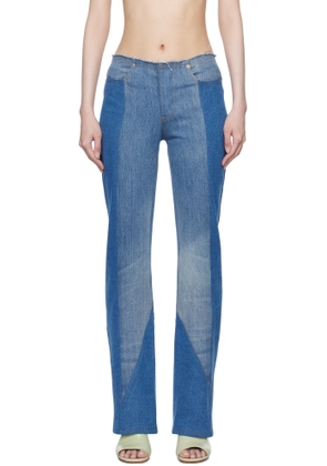 Conner Ives Blue Reconstituted Boot Cut Jeans
