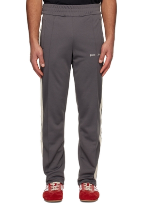 Palm Angels Gray Classic Logo Track Pants