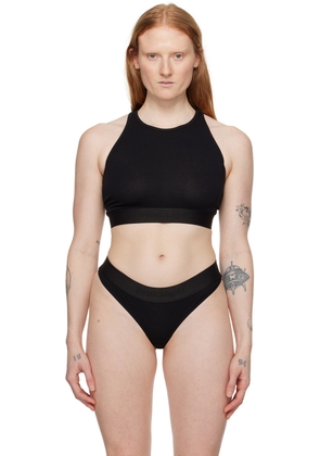 Palm Angels Black Tape Bra