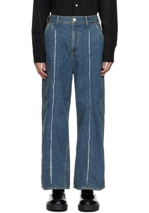 JieDa Indigo Cutting Jeans