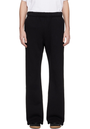 Les Tien Black Heavyweight Bell Bottom Sweatpants