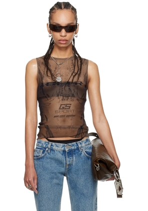 Jean Paul Gaultier Brown Shayne Oliver Edition 'GS Sport' Tank Top