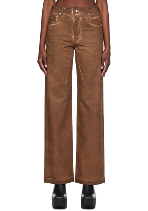 Rick Owens DRKSHDW Brown Bolan Jeans