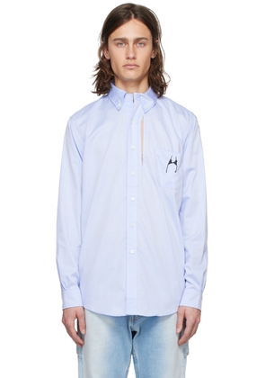 Random Identities Blue Cutout Shirt