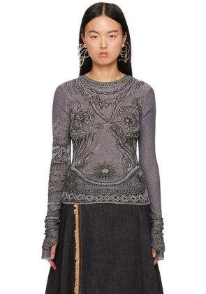 Jean Paul Gaultier Purple Soleil Long Sleeve T-Shirt