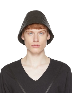 FREI-MUT Green Leather Selim Bucket Hat