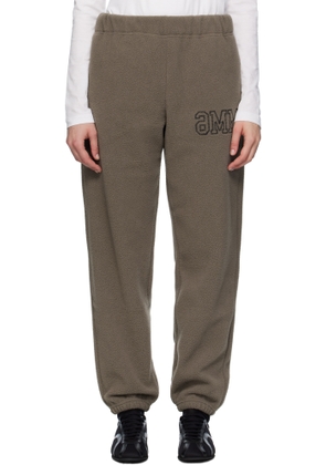 MM6 Maison Margiela Taupe Fleece Sweatpants