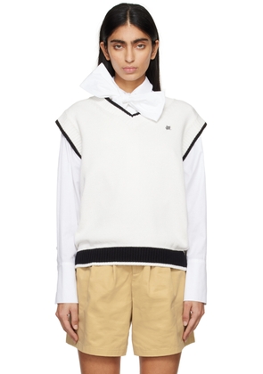 KIMHĒKIM White V-Neck Vest