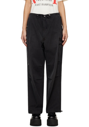 Rhude SSENSE Exclusive Black Parachute Trousers