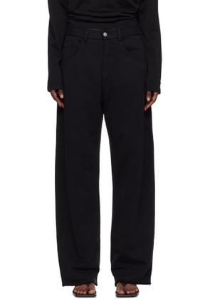 MM6 Maison Margiela Black Brushed Sweat Jersey Trousers