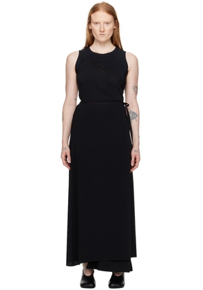 MM6 Maison Margiela Black Layered Maxi Dress