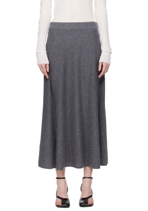 LISA YANG Gray Torie Midi Skirt