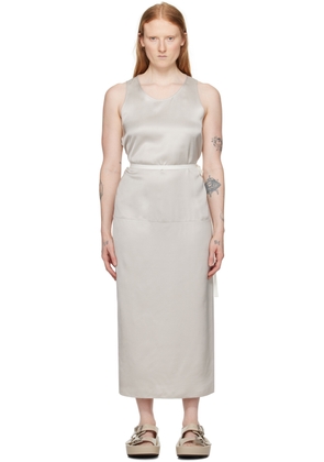MM6 Maison Margiela Gray Vented Maxi Dress