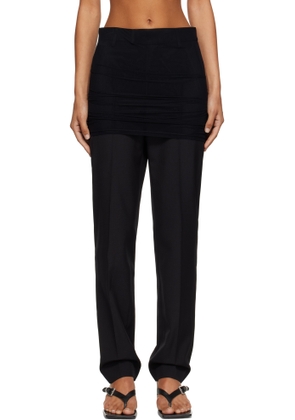 MM6 Maison Margiela Black Light Wool Blend Trousers