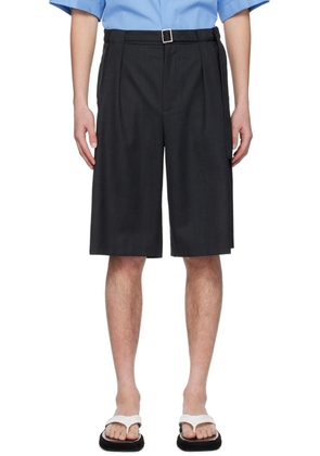 Youth Gray Belted Shorts