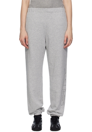 MM6 Maison Margiela Gray Logo Sweatpants