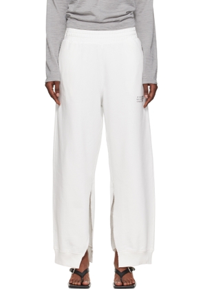 MM6 Maison Margiela Off-White Cotton Sweatpants