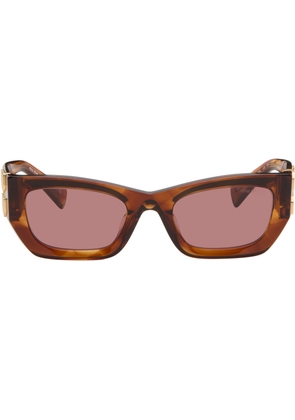 Miu Miu Eyewear Brown Miu Glimpse Sunglasses