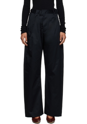 MM6 Maison Margiela Black Tapered Leg Trousers