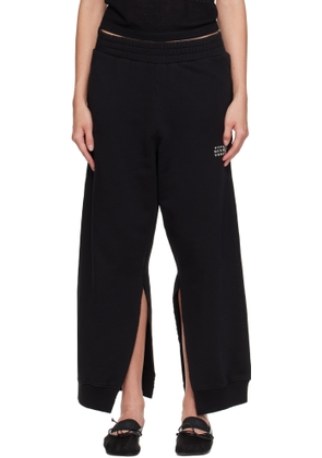 MM6 Maison Margiela Black Cotton Lounge Pants