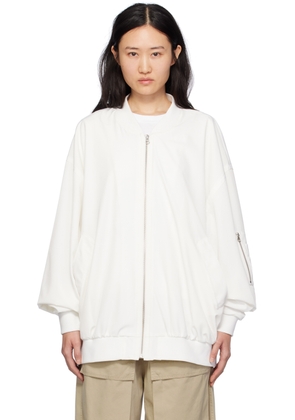 MM6 Maison Margiela Off-White Zip Bomber Jacket