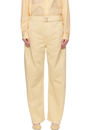LEMAIRE Yellow Twisted Belted Jeans