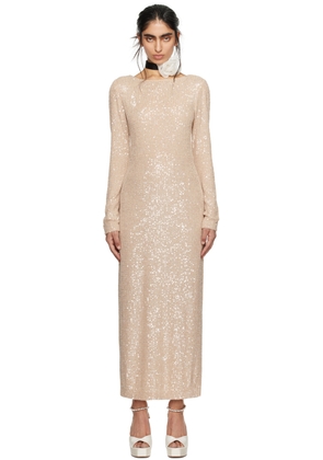 Anna Sui SSENSE Exclusive Beige Open Back Midi Dress