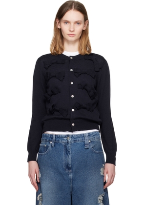 Comme des Garçons Girl Navy Bow Cardigan