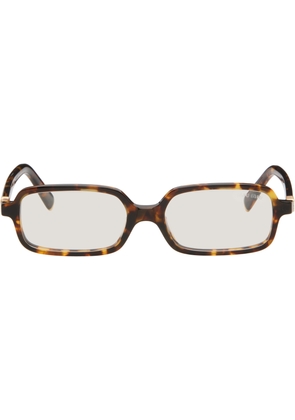 Miu Miu Eyewear Brown Miu Regard Blue Light Glasses