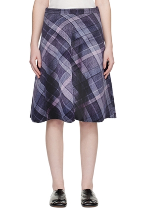 ABRA Purple Trompe L'Oeil Midi Skirt