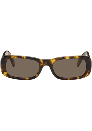 Miu Miu Eyewear Brown Square Acetate Sunglasses
