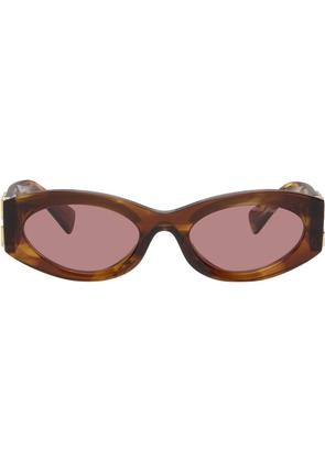 Miu Miu Eyewear Brown Miu Glimpse Sunglasses