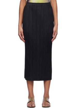 PLEATS PLEASE ISSEY MIYAKE Black Thicker Bottoms 1 Midi Skirt