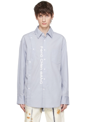 Feng Chen Wang Blue Printed Shirt