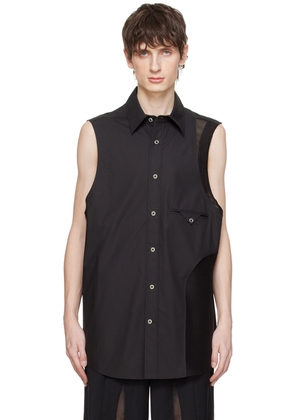 Feng Chen Wang Black Sleeveless Shirt