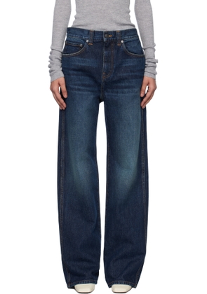 KHAITE Navy Bonnie Jeans