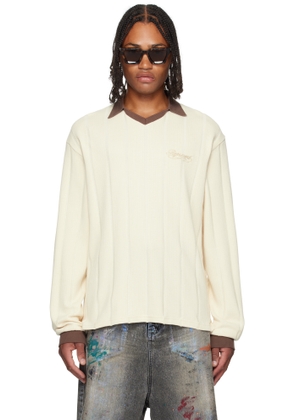 Represent Off-White Retro Football Long Sleeve Polo