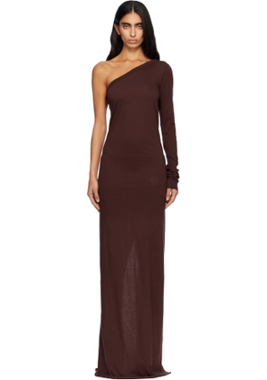 Rick Owens DRKSHDW Burgundy Concordians Ziggy Maxi Dress