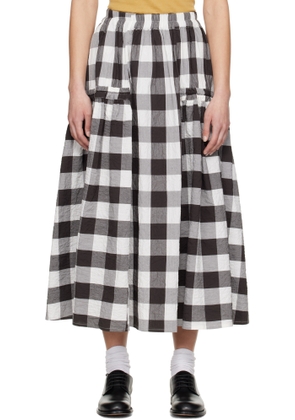 Toogood White & Brown 'The Harvester' Midi Skirt