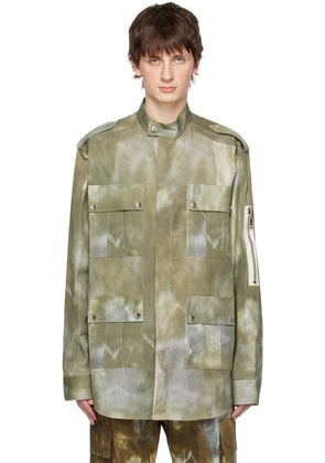 Balmain Green Tie-Dye Jacket