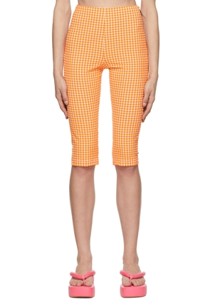 MSGM Orange Polyester Shorts