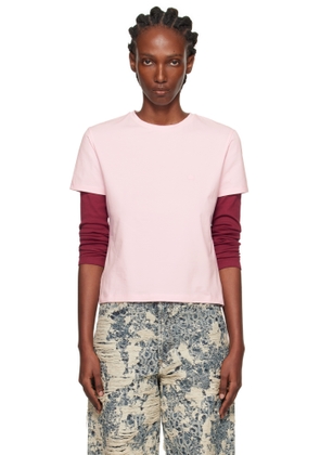 Acne Studios Pink Logo Patch T-shirt