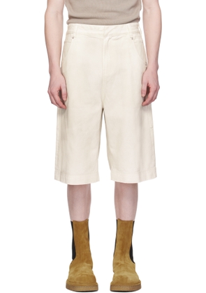 Entire Studios White D Denim Shorts